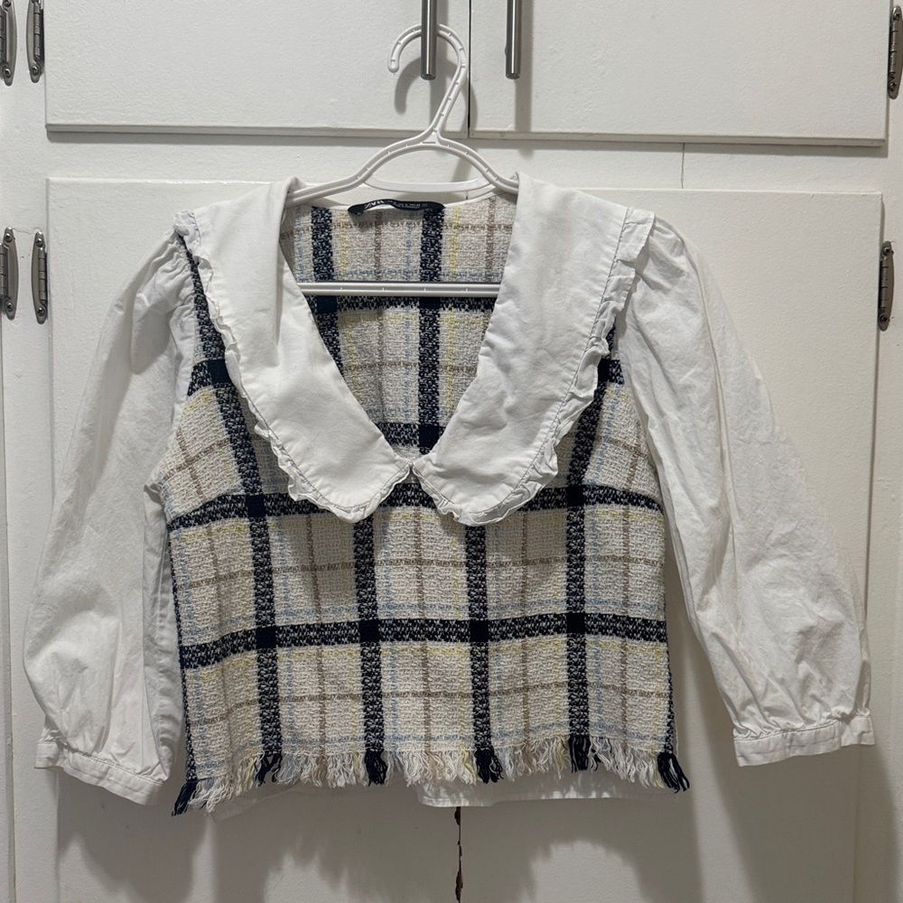 Zara Multicolor Textured Blouse